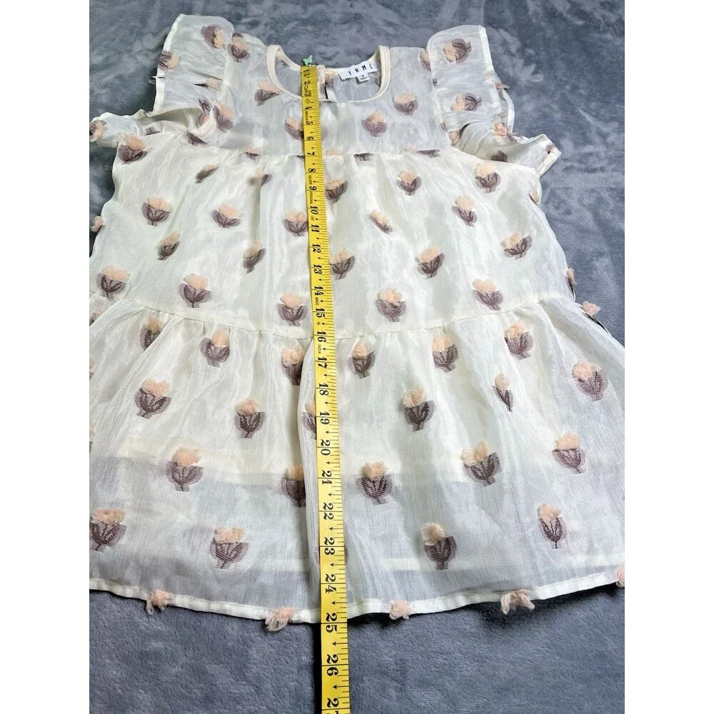 THML NWOT babydoll womens summer blouse w/liner sz S cottage fairy party $90 - Picture 4 of 7
